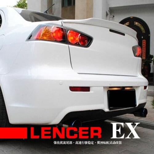 Use For Mitsubishi Lancer 2008-2015 Year Spoiler ABS Plastic Carbon Fiber Look Rear Trunk Wing Car Body Kit Accessories