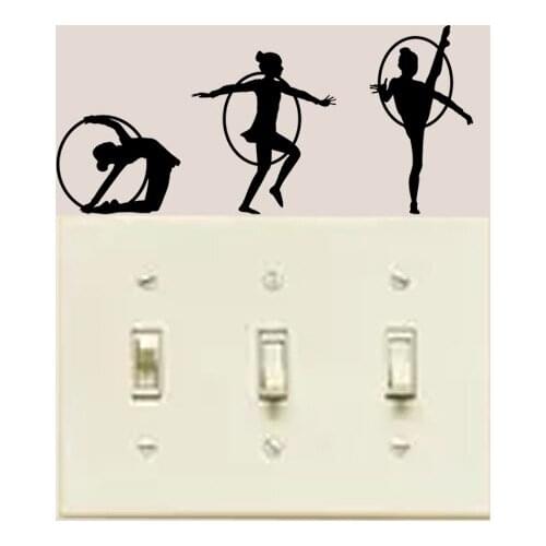 Rhythmic Gymnasts Fashion Home Decor Wall Decal Vinyl Switch Sticker 6SS0130