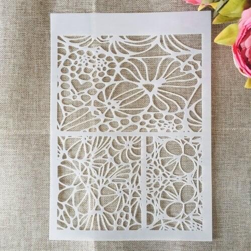 A4 29cm Hollow Plum Heart DIY Layering Stencils Wall Painting Scrapbook Coloring Embossing Album Decorative Template