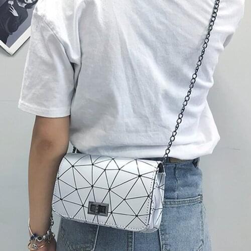 Women Fashionable Shoulder Bags New Female Messenger Bag Handbag Chain Wild Crack Printing All-match Crossbody Bags