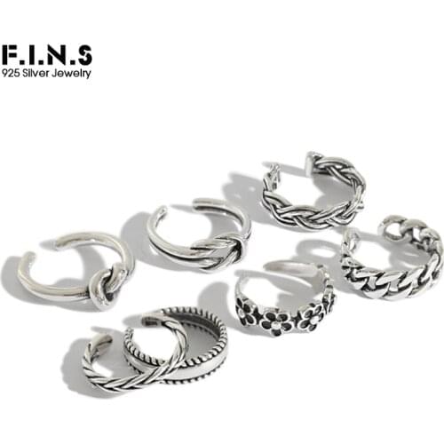 F.I.N.S 925 Sterling Silver Woman Fashion Rings 2019 Knuckle Ring Multi Styles Adjustable Rings Toe Ring Beach Foot Jewelry