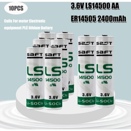 10PCS For Saft LS 14500 LS14500 AA 3.6V Lithium Battery For TL-5104 TL-5104/S TL4903S For Facility Equipment Spare