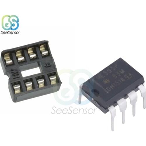 20Pcs NE555 Timers 8 Pin DIP Sockets Set 10Pcs Each DIY Electronic for Arduino Adapter Solder Type
