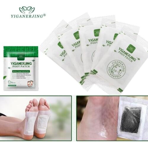 20pcs YIGANERJING Detox Foot Patches Pads Body Toxins Feet foot patch Slimming Cleansing Herbal Adhesive