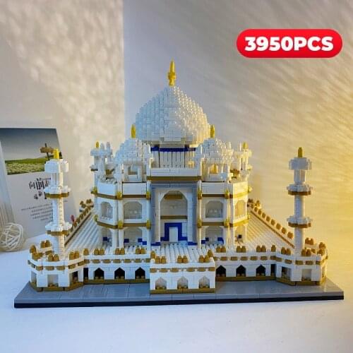 3950PCS World Famous Architecture Taj Mahal 3D Model Building Blocks Creators DIY Educational Bricks Toys for Kids Children Gift