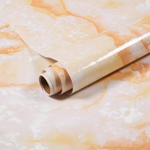 4 Colors Waterproof Marble Tile 1m*60cm self adhesive wallpaper anti oil wall paper kitchen wall sticker red green yellow