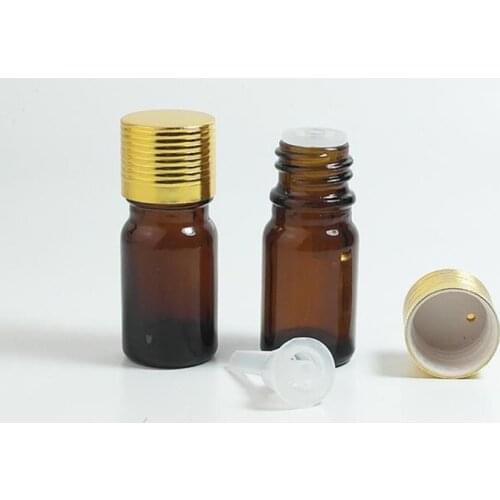 5ml 10ml amber small essential oil glass vial empty glass dropper bottles Amber glass container F204