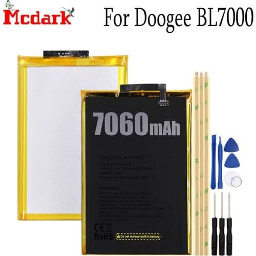 Mcdark For Doogee BL7000 Battery Replacement High Quality Large Capacity 7060mAh Back Up Bateria For Doogee BL7000 Smart Phone