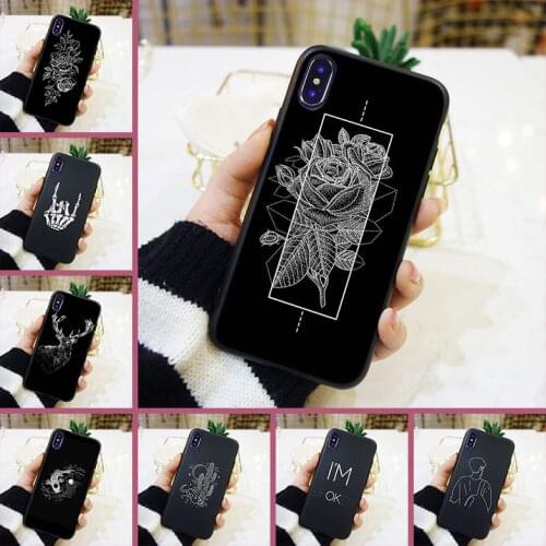 Case For iPhone X XR XS MAX 8 7 6S 6 S Case Silicone Flower Cactus Deer Back Cover For Apple iPhone 8 7 6S 6 S Plus Phone Case