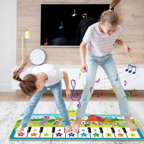 Baby Piano Keyboard Play Mat Music Carpets Play Mats For Kids Children Musical Educational Toys Birthday Christmas Gift