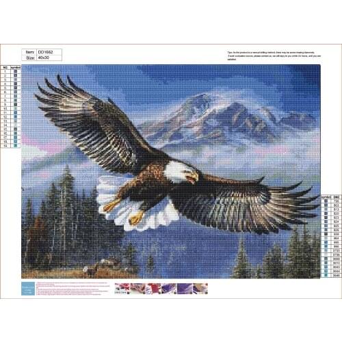 Eagle 5D DIY diamond paint Cartoon Diamond Embroidery Animal Craft Cross Stitch Christmas Home Decor