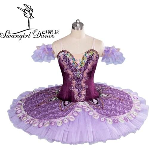 Purple classical ballet tutu professional ballet tutus pancake platter recital performance competition ballet costume BT9063