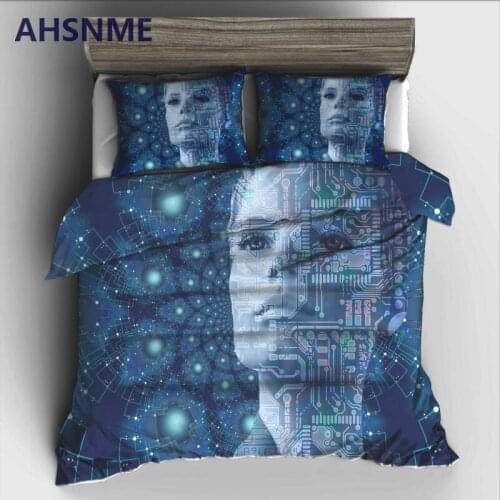 AHSNME Digital Science Fiction Theme Bedding Set High-definition Print Quilt Cover for RU and AU and EU and US Size Market