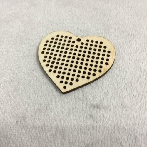 Laser cut out DIY blank wood Earrings cross stitch