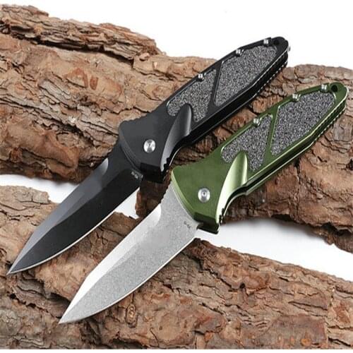 VG10 blade Aluminum alloy handle 136 horizontal folding knife (two colors) outdoor Camping kitchen knife self-defense EDC tool