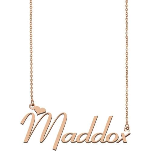 Maddox Name Necklace Personalized Custom Choker Pendant for Women Girls Best Friends Birthday Wedding Christmas Mother Days Gift