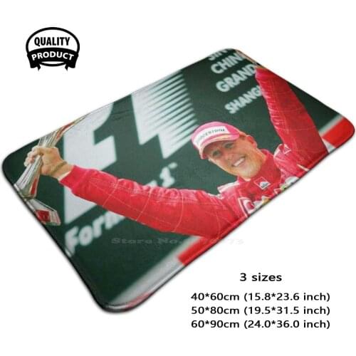Michael Schumacher Celebrating His Y 3 Soft House Family Anti-Slip Mat Rug Carpet Race Racecar Racing Racecars Sports Fia