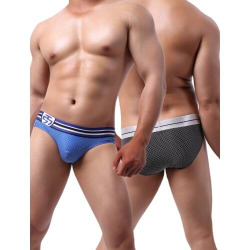 Men Underwear Mens Sexy Briefs Bulge Pouch Men Bikini Jockstrap Low Waist Breathable Cotton Gay Underwear Male Underpants