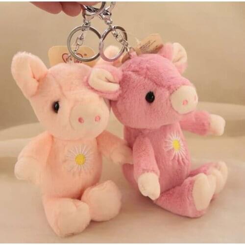 2021 new 16cm Plush pendant doll fashion pig keychain bag mobile phone accessories car key pendant plush toys stuffed animal