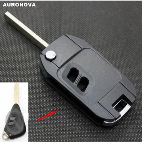 AURONOVA New Upgrade Folding Key Shell for Subaru Outback Forester Legacy 2 Buttons Modified Remote Car Key Case