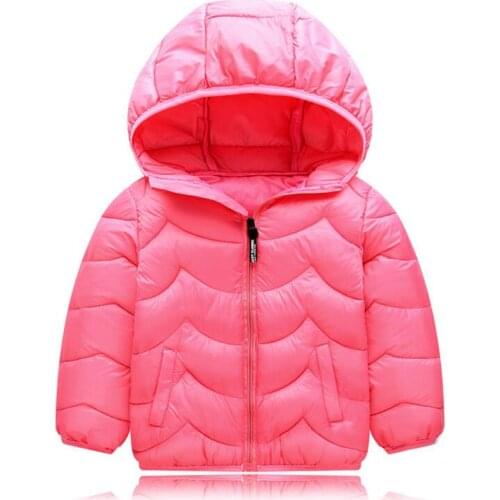 Autumn & Winter Child Short Jackets Baby Girls & Boys Cotton Coats Light and Warm Solid Color Fashion For Kids Size 100-140