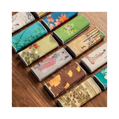 Painted Thick Tea Towel Super Absorbent Tea Towel High-end Tea Set Accessories Raising Pot Towel Tea Table Professional Rag