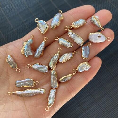 1PCS Wholesale multicolor irregular shape pendant freshwater pearls for jewelry making DIY handmade accessories bead decoration