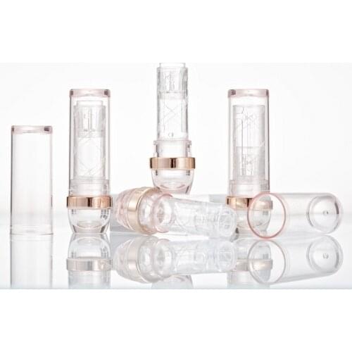 Transparent Round Empty 12.1mm Lipstick Tube Lip Balm Container DIY Lipstick Shell Packaging Cosmetics Refillable 10/30/50pcs