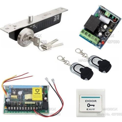 ACSS22 Remote Control Door Access Control System Kit +Electric Bolt Lock +Power Supply