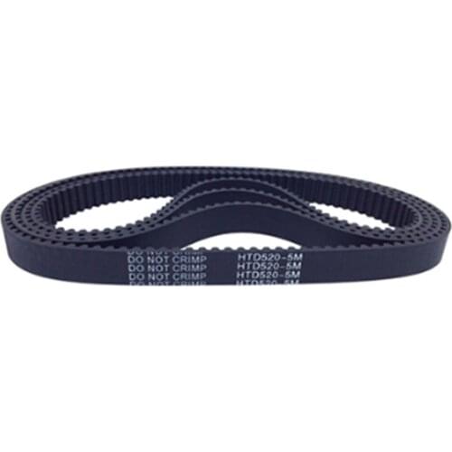 520-5M Arc HTD 5M Timing belt C=520mm width 10/15/20/25mm Teeth 104 HTD5M Rubber synchronous Belt in-closed belt Pitch=5mm