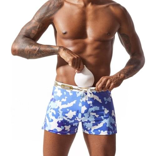 Sexy Push Up Pad Swimming Trunks Men Swimwear Bikini Gay Mens Swimsuit Sunga Beach Swim Shorts Bathing Suit Water Sport Wear