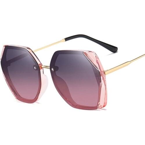Veshion Polarized Square Splice Luxury Sunglasses Men Women Fashion Shades UV400 Vintage Glasses