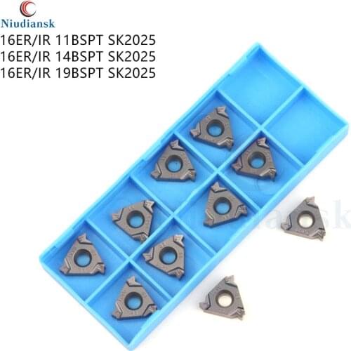 16ER 11BSPT SK2025 16ER 14BSPT 19BSPT SK2025 High Quality Thread Carbide Insert 16IR CNC Metal Lathe Tool Threading Turning Tool
