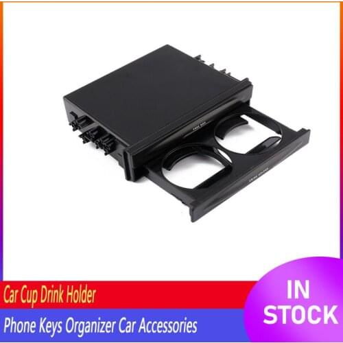 Universal Car Cup Holder Drink Bottle Stand Double Din Radio Pocket Drink Holder Storage Box Organizer Car Storage Rack