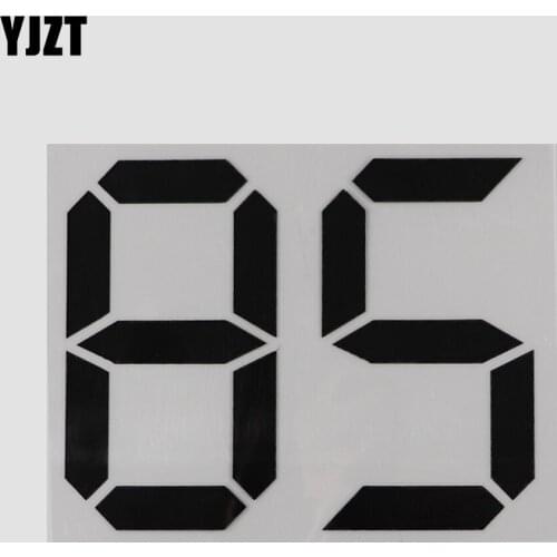 YJZT 14CM×11.1CM Funny Black/Silver 85 Number Decal Car Sticker Vinyl 13D-0660