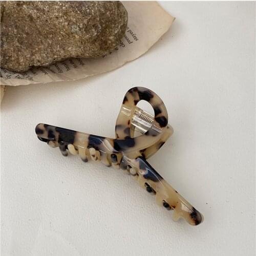 Women Fashion Acetate Tortoiseshell Hairpin Lady Vintage Cross-scratch Hair Claw