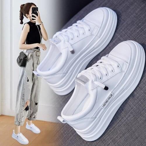2020 autumn new Korean version of wild white shoes female student ins platform platform shoes female street casual shoes