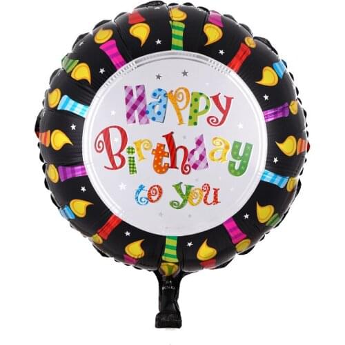 1/5/10 Pcs 18 Inch Happy Birthday Balloon Helium Foil Ball Childrens Birthday Decoration Party Round Star Balloon Toy