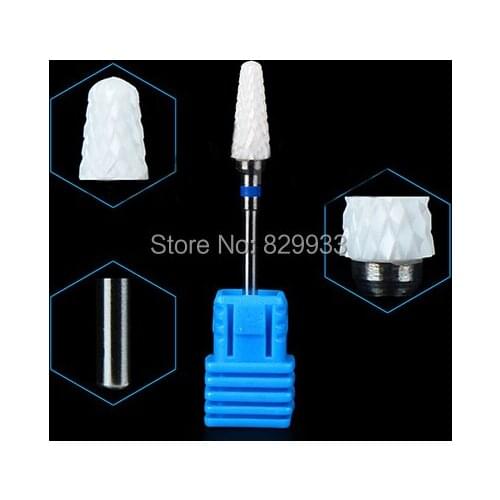 1pc White Ceramic Nail Drill Bit Nail File Salon Chiropody Podiatry Manicure Pedicure Drill Cuticle Remover Cleaner Ceramic Bits