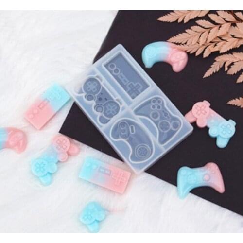 1PCS Mirror game machine mold game machine handle mold DIY drop glue key ring silicone mold