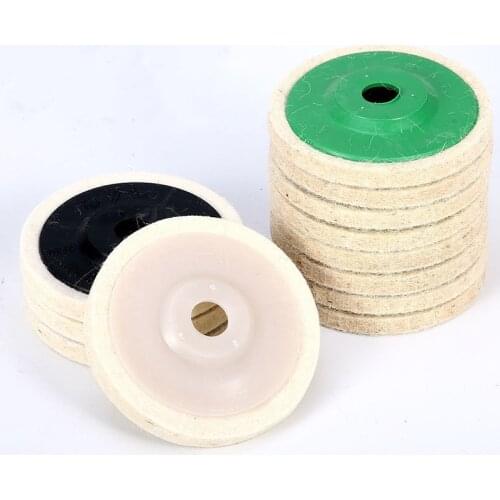 10 Pcs HOT SALE 100mm Wool Polishing Wheel Buffing Pads Angle Grinder Wheel Felt Polishing Disc Polisher Accessories E12055