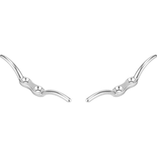 2pcs Mooring Cleats Stainless Steel Boat Cleat Bow Rope Line Anchor With Screws - 150mm