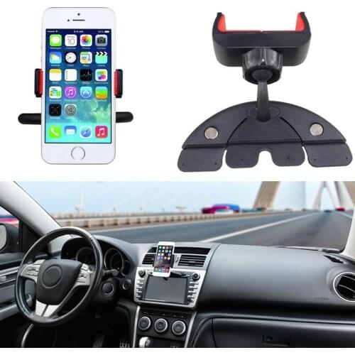 360 Rotating Holder for Mobile Phone in Car Auto CD Player Slot Mount Cradle Suporte Celular Car-styling Accessories for iPhone