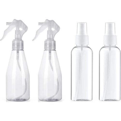 4PCS Spray Bottle Multipurpose Mist Spray Bottle Makeup Bottle Transparent Travel Cosmetic Bottle Points Bottling for Travel