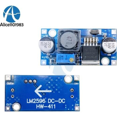 5Pcs LM2596 DC-DC Adjustable Power Step Down Board Blue Buck Converter Module 3.2V-40V To 1.25V-35V Voltage Regulator