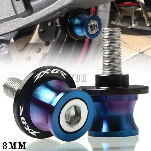 8MM Motorcycle Rear Swingarm Sliders Spools Stand Screws Swing Arm Protector For Kawasaki Ninja ZX6R ZX-6R ZX 6R 2013-2018 8 MM