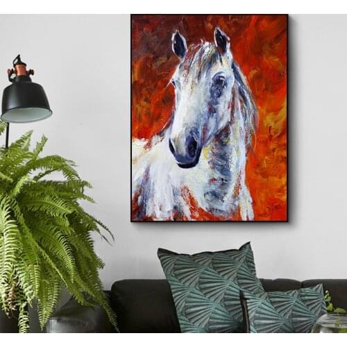 Abstract Colorful Horse Canvas Paintings Animals Graffiti Art Canvas Posters and Prints Wall Pictures for Living Room Home Decor