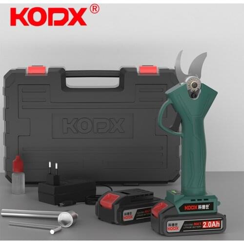 21V Brushless Cordless Electric Pruning Shears 4 Gear Adjustable Tree Branch Pruner Garden Clippers Rechargeable Battery Powered