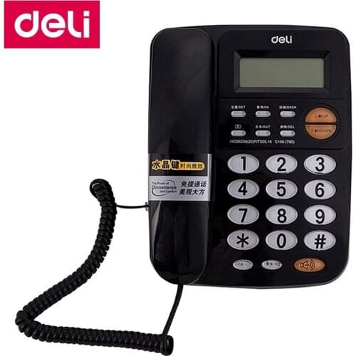 Deli 780 seat type telephone set corded telephone caller ID display and memory office home telephone set retail packing
