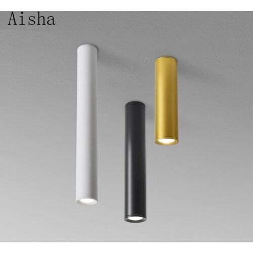 Long Tube Led Downlight Surface Mounted Led Spot Modern Aluminum Spot Light Indoor Living Room Kitchen Store Office Ceiling Lamp